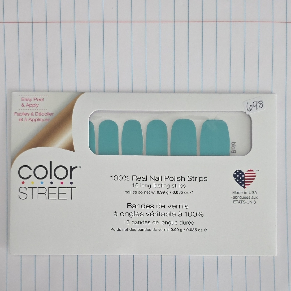 Color Street Aqua Nail Strips - Brave And Bold